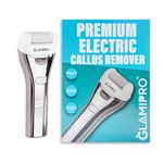 GLAMIPRO Callus Remover for Feet | Callus Remover | Rechargeable Electric Foot Scrubber for Dead Skin & Cracked Heels | Pedicure Machine - 240 Minutes in single charge- 3 Adjustable speed-waterproof-LCD Display.