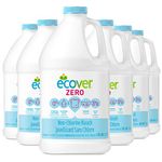 Ecover Zero: Bleach Cleaner for Laundy, Home, and More, Biodegradable Stain Remover, Fragrance and Chlorine Free, 1.89 Liter Bottle, 6 Pack