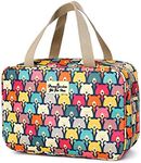 Travel Toiletry Bag, Portable Travel Cosmetic Wash Bag Make up Bag Clutch Overnight Wash Shaving Kit Bags Pouch Hand Bag for Women (Many Bear)