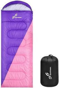 Sleeping Bag, Sportneer Sleeping Bag for Kids Adults 3 Season Waterproof Lightweight Portable Sleeping Bags with Carry Bag for Camping Backpacking Hiking Outdoor Travel Indoor Use Purple Pink