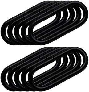 BIKICOCO 2'' Metal Oval Ring Buckle Loops Non Welded for Leather Purse Bags Handbag Straps, Black - Pack of 10
