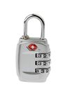 Hetkrishi Set of 1-331-Metal TSA Approved Lock 3 Digit for Luggage Bag International Number Password Travel Locks(Silver)