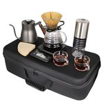 SOTECH Outdoor Coffee Hand Brewing Set Easy Operate Portable Travel Bag With Electric Grinder Hand Brewing Pot 850Ml For Outdoor Camping Rv Hiking Picnic (Coffee Set For 2 Cups)