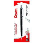 Pentel Orenz Retractable Mechanical Pencil with Sliding Sleeve, 0.5mm Fine Point, Black Barrel, PP505BP-A, 1 Pack