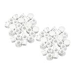 3/8inch Plastic Hole Plugs, Flush Type Hole Plugs Locking Insert End Cap Panel Hole Plugs for Cabinets Machines Furniture (50pcs, White)