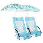 Coumy 2 Packs Low Beach Chairs for 