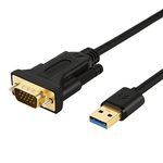 CableCreation USB 3.0 to VGA Cable 6 Feet, VGA to USB Adapter Cord 1080P @ 60Hz, External Video Card, Only Support Windows 10/8.1/8 / 7 (NO XP/Vista/Mac OS X), Black