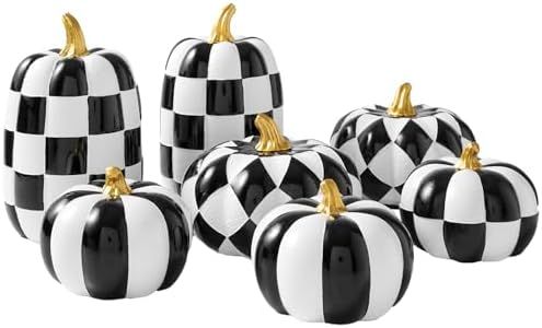 WDS WONDROUS 7PCS Decorative Pumpkins, Halloween & Fall Decor for Table