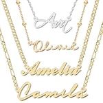 JOELLE JEWELRY Personalised Sterling Silver Name Necklace Custom Script Name Jewellry Birthday Christmas Valentines Gift Ideas for Women Girl Teenage Bridesmaid