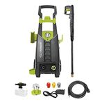 Sun Joe SPX2688-MAX 2050-PSI Max 1.60-GPM Max 13-Amp 1500-Watt Electric Pressure Washer w/3 Quick Connect Tips and 32-Ounce Foam Cannon, 20-Foot High Pressure Hose, Green