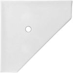 Questech Decor Corner Shower Shelf, Shower Shelf for Inside Shower Tiled Walls, Bathroom Shower Corner Storage, 10 Inch Corner Shelf Shower Caddy Geo Flatback, Bright White Matte