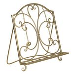Gold Iron Metal Cookbook Recipe Stand Holder Kitchen Décor H35cm