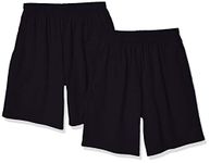 SOFFE Men's Classic Cotton Pocket Short, Black (2 Pack), Large