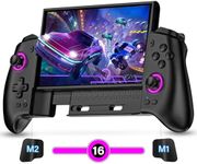 Switch Controller for Nintendo Switch/OLED/Switch 2, Switch Controllers with 16 LED Light Color, Hall Effect One-Piece Joypad Switch Pro Controller, Switch Controller with Turbo & Dual Motor Vibration