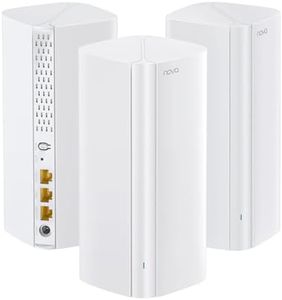 Tenda WiFi 6 Mesh, AX3000 Dual-Band Whole Home Mesh, Coverage up to 7000 sq.ft, 160 MHz, 1024-QAM, Support 160+ Devices, Ultra-Low Latency Seamless Roaming, Compatible with Alexa【Nova MX12(3 Pack)】