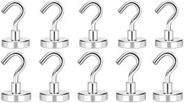 Magnetic Hooks, 22 lb+ Heavy Duty Earth Magnets with Hook for Refrigerator, Extra Strong Cruise Hook for Hanging, Magnetic Hanger for Cabins, Grill，10 Packs…