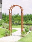 VegTrug Wooden Garden Arch,Natural W: 100cm x D: 45cm x H: 233cm I I 100% FSC I Garden Arbors for Indoor Outdoor Garden, Balcony, Terrace, Outdoor Restaurant Patio