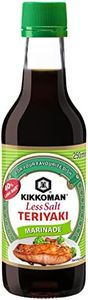 Kikkoman Less Salt Teriyaki Marinade and Sauce 250 ml (Pack of 6)