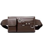 Handcuffs Mens & Womens Waist Bag/Pouch Fanny Pack Belt Bags with Adjustable Strap (Brown)