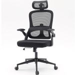 SIHOO Ergonomic Office Chair, High Back Desk Chair with 3D Armrests, Up&Down Lumbar Support, Swivel Computer Task Chair with Adjustable 2D Headrest, Tilt Function, Dark Black
