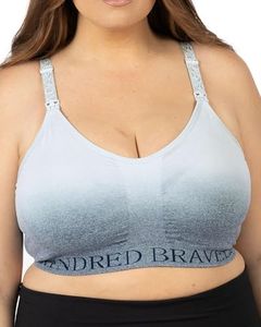 Kindred Bravely Sublime Busty Sports Nursing Bra | Seamless Maternity Sports Bras for E, F, G, H, I Cups (Ombre Storm, Medium-Busty)