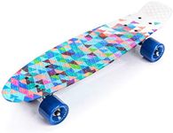 Skateboard Retro 56 cm / 22 in Mini Cruiser Plastic Board Perfect Complete Board Vintage Skateboards Perfect Kids Boys Girls