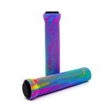 Team Dogz Mixed PU Soft Rubber Flangeless Handlebar Grips For Stunt Scooters, Bikes, MTB, BMX etc With Bung Ends. Long 150mm with 22mm Internal Diameter For Standard & Oversized Bars (Rainbow)