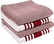 KAF Home Kitchen Towels, Set of 4 Absorbent, Durable and Soft Towels | Perfect for Kitchen Messes and Drying Dishes, 18 x 28 – Inches, Wine