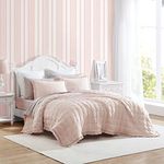 Laura Ashley- Queen Quilt Set, Reversible Bedding Set Including Sham(s), All Season Farmhouse Home D cor (Hailee Pink, Full/Queen)