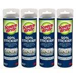 Scotch-Brite 50% Stickier Large Surface Roller Refill, Works Great On Pet Hair, 60 Sheets