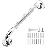 Honblviu Anti-Slip Grab Bar 18 Inch, Polished Chrome Shower Grab Bar, Stainless Steel Assist Handle Balanced Support Grab Rail for Bathroom Toilet, Handicap Elderly Senior Disabled Safety Bar