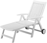 Kettler Roma Folding Lounger in Whi