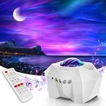 Seianders Aurora Lights Star Projector, Galaxy Projector with Remote Control, Sky Night Light Projector for Kids Adults, Bluetooth Music Speaker, Room Decor for Bedroom/Ceiling/Party/Home (White)