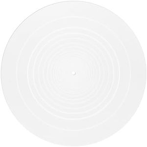 Turntable Platter Mat, 12 Inch Diameter Silicone Turntable Mat Anti-Static Anti-Slip Turntable Pad Record Player Mat LP Slipmat for Vinyl Record Mat Replacement Accessories (White)