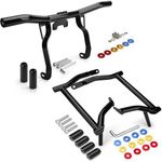 2014-2023 Saddlebag Guard Crash Bar w/Engine Guard Flat Out Bar for Harley Davidson Touring Street Glide Road King Road Glide Electra Glide Ultra Limited Gloss Black Tip Ovar Bar