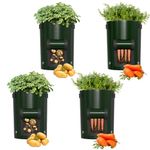 Senders 4Pack Potato Grow Bags 10 Gallon Potato Growing Bags Potato Planting Bag Garden Plant Bags for Potatoes Carrots Tomatoes, Cucumbers and other Vegetables