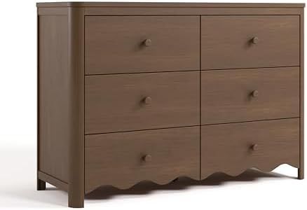 Storkcraft Casablanca 6 Drawer Dresser (Hazelnut) – GREENGUARD Gold Certified, Dresser for Nursery & Kids' Bedroom, Safety Interlocking Drawer System, and Easy Assembly with Pre-Installed Tracks