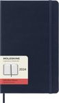 Moleskine 2024 Daily Planner, 12M, Large, Sapphire Blue, Hard Cover (5 x 8.25)