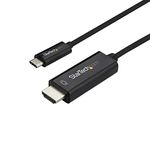 StarTech.com 6ft (2m) USB C to HDMI Cable - 4K 60Hz USB Type C to HDMI 2.0 Video Adapter Cable - Thunderbolt 3 Compatible - Laptop to HDMI Monitor/Display - DP 1.2 Alt Mode HBR2 - Black (CDP2HD2MBNL), 6.6 feet