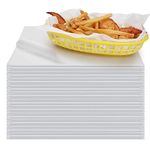 GeeRic White Waxed Deli Paper Sheets 12 * 12 Inch, 100 Pcs Food Basket Liners for Sandwiches, Burgers, Grease Proof Liners Deli Wrap Wax Paper Sheets