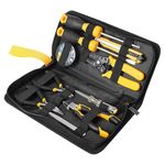 Deli DL-C1011E 11 Pcs Electricians Tools Set Long Nose & Diagonal Cutting Pliers Wire Stripper Slotted Screwdriver Phillips Screwdriver Test Pencil Tool Kit