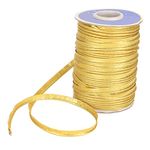 Edging Braid Piping Bias, Fabric Maxi Piping Trim for Sewing, Seaming, Binding, Hemming, 0.4 inch, 70yd(Gold)