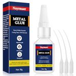 Nayrmaer Superglue for Metal, 30g Metal to Metal Glue, Waterproof and Heat-Resistant Metal Glue, Glue for Metal, Steel, Zinc, Aluminum and Other Metal Materials