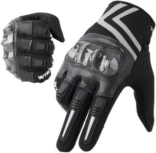 WTACTFUL Motorcycle Gloves for Men Women, Dirt Bike Gloves Full Finger Touchscreen Breathable for Riding Motocross Racing Cycling Bicycle Summer Black M