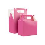 SHATCHI 10Pcs Light Pink Colour Cardboard Lunch Takeaway Birthday Wedding Carry Meal Food Cake Party Box Childrens Loot Bags