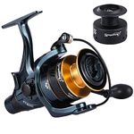 Sougayilang Fishing Reel 13+1 Stainless Steel BB Bait Feeder Carp Spinning Reel for Freshwater and Saltwater-KT4000