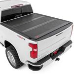 Rough Country Hard Low Profile Truck Bed Cover for Chevy Silverado 1500/GMC Sierra 1500 (2019-2024) - 5'10 (69.9") Tri-Fold Tonneau Cover