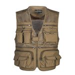 MYADDICTION Multi Pocket Photography Fishing Mesh Vest Outdoor Quick-Dry Jacket XL 0