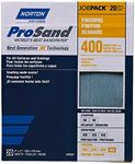 Norton Abrasives - St. Gobain, ProSand 9 in. x 11 in., Sanding Sheets 400G - 20 Pack