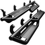 OEDRO Running Boards Compatible with 2022-2025 Tundra Crewmax Cab(2 3/4 Size Rear Doors), 2-Stairs Side Step Rails Black Powder Coated Nerf Bars